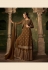 Brown georgette embroidered sharara suit with jacket  70006